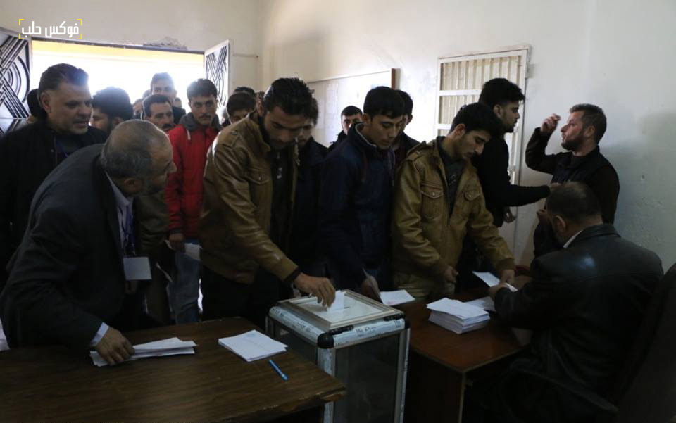 مشاركة المواطنين في انتخابات بلدة عنجارة.