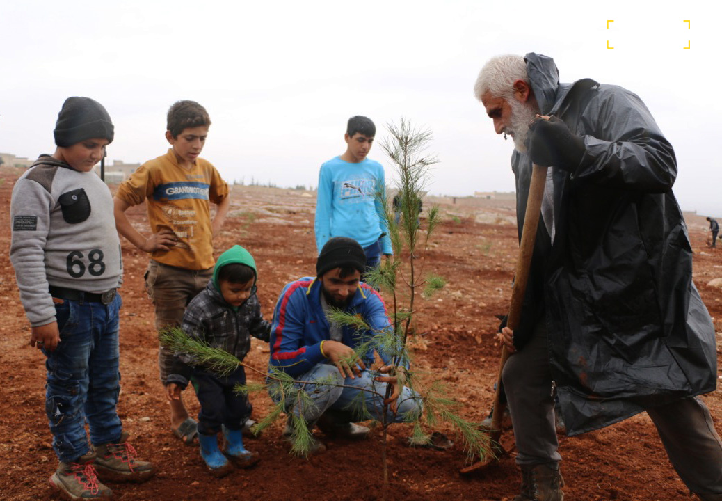 مشاركة شعبية لزراعة 2000 غرسة حراجية في قرية كفر حلب.