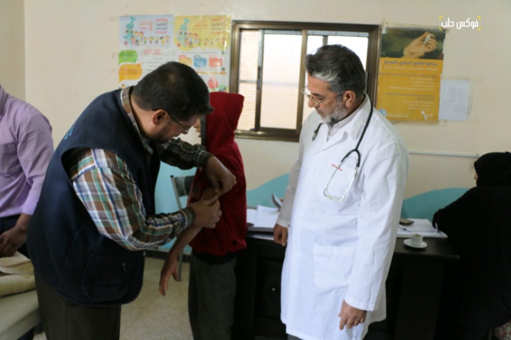 حملة اللقاح ضد الحصبة والحصبة الألمانية في الشمال السوري.