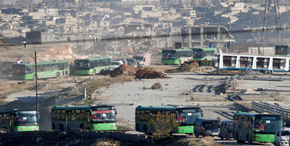 التهجير القسري لأهالي حلب -أنترنيت