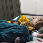 مريض سرطان من الغوطة الشرقية -المصدر مواقع التواصل الاجتماعي