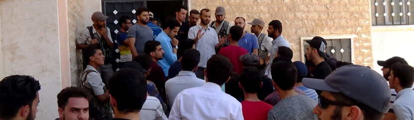 طلاب الثانوية العامة في مدينة الباب يعتصمون للاعتراض على النتائج “والباقي على الله والوالي”
