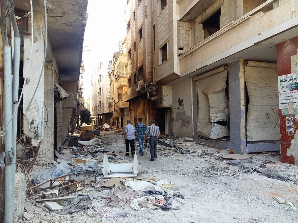 آثار الدمار جراء قصف النظام على داريا -فوكس حلب