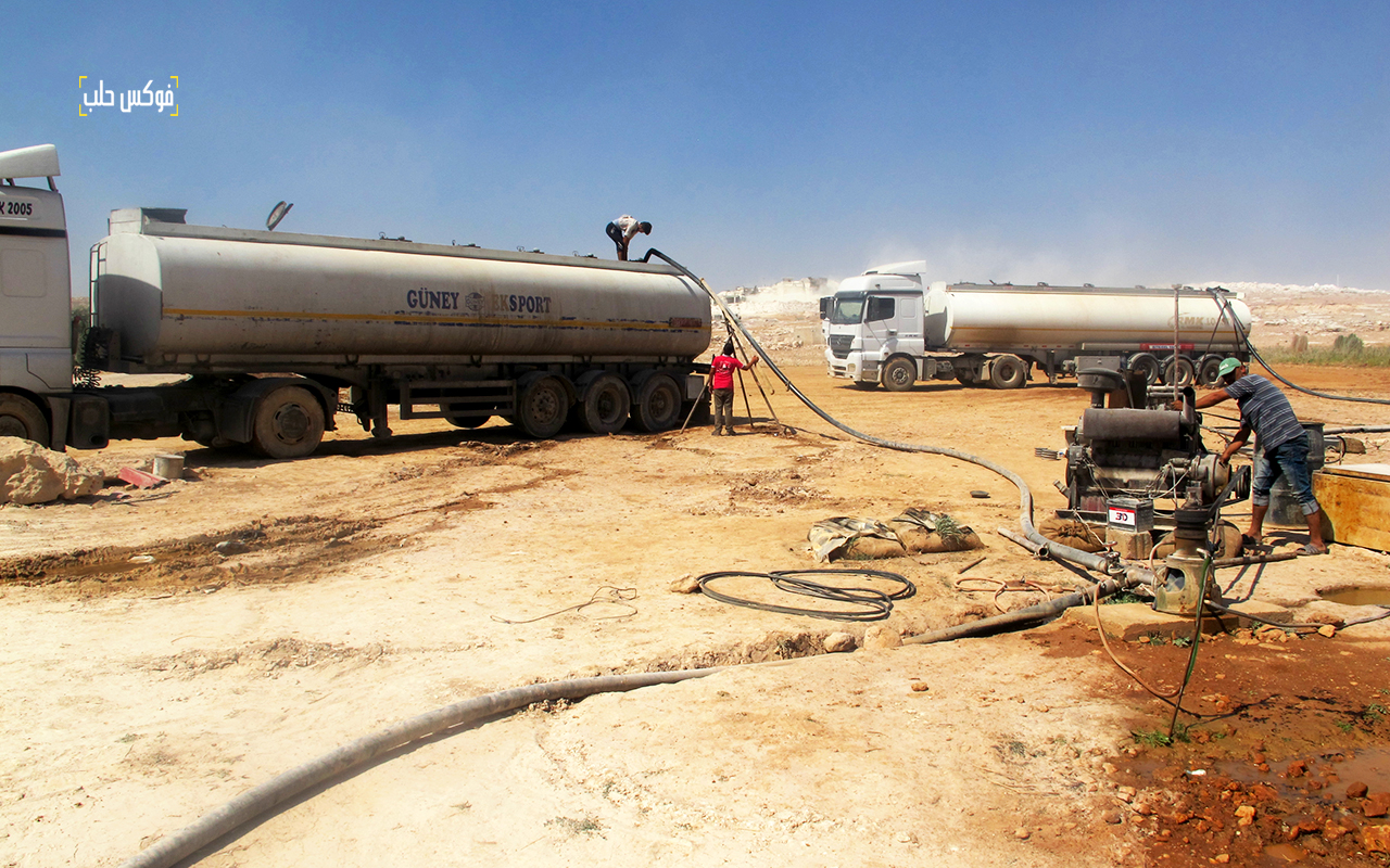 صهاريج المجلس المحلي لمدينة الباب قرب بئر سوسيان