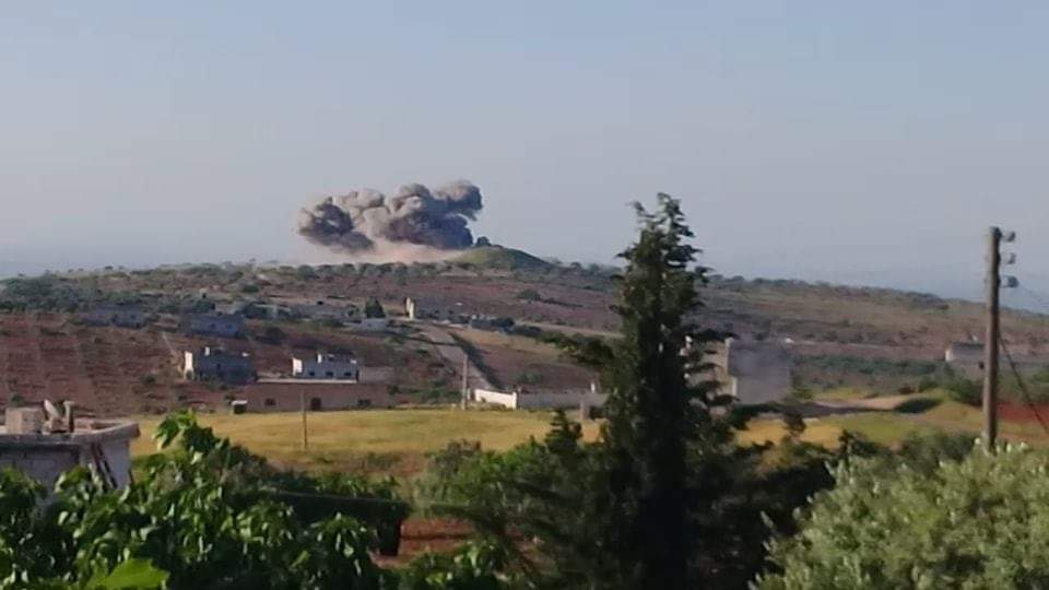 استهداف تل النار جنوب قرية كفرسجنة -إنترنيت