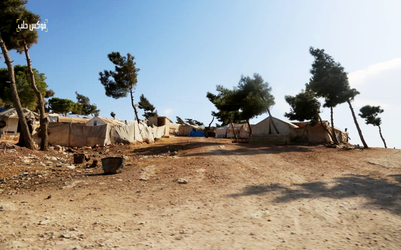 مخيمات للنازحين في حرش حارم
