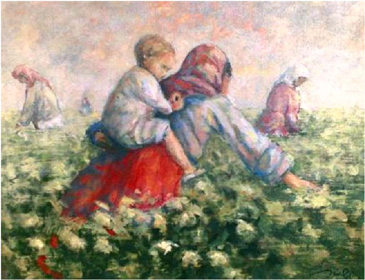 اللوحة للفنان التشكيلي لؤي كيالي -إنترنيت