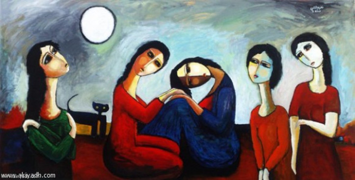 لوحة تغريد البقشي -انترنيت