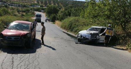 في انتظار الطلاء.. إشارات مرور إدلب دون ممر للمشاة