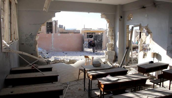تعرض المدارس للقصف في إدلب -إنترنيت