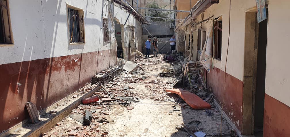 صور  متداولة لآثار القصف على مشفى الشفاء في عفرين