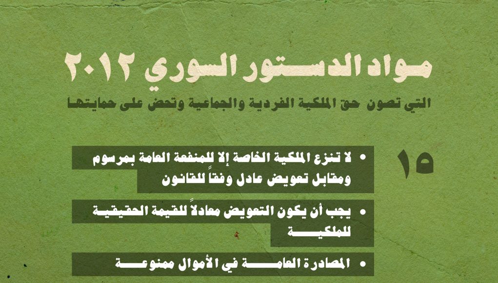 المادة ١٥ و ٣٨ و ٥١ من مواد الدستور السوري ٢٠٢١ - فوكس حلب