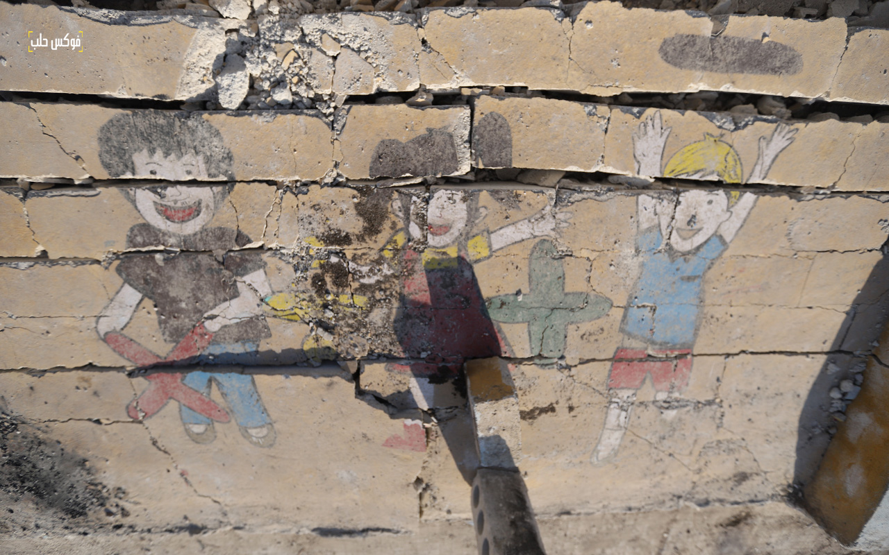 الصورة من إحدى مدارس الشمال السوري-تصوير: أسامة الخلف