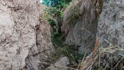 انهيارات في التربة وتلف المزروعات على حوض العاصي شمالي سوريا