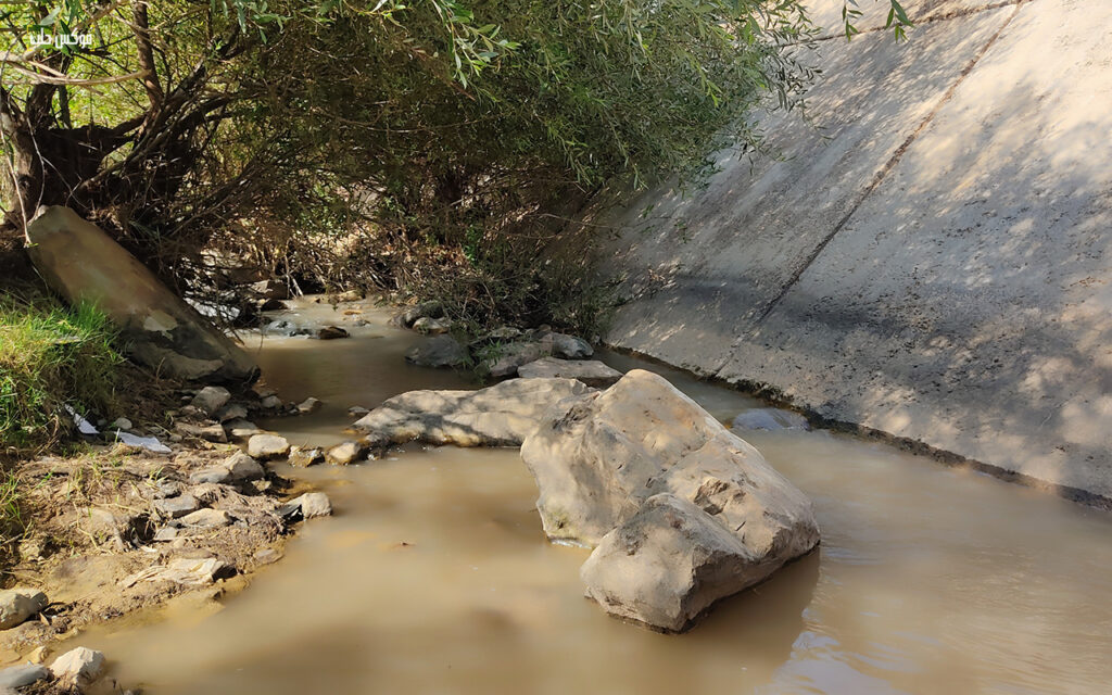 مجرى نهر عفرين من قرية كمروك في ريف عفرين