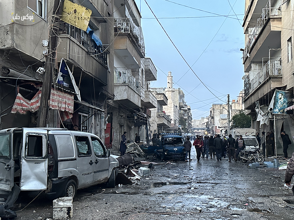 الصورة من قصف قوات النظام لمدينة إدلب- تصوير: مصطفى الساروت