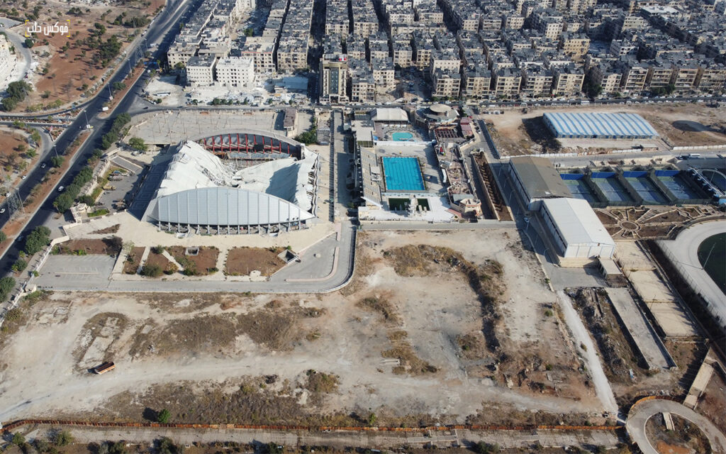 صالة كرة السلة في الحمدانية بمدينة خلب، ايلول 2025- تصوير: عبد الحي عبد الحي