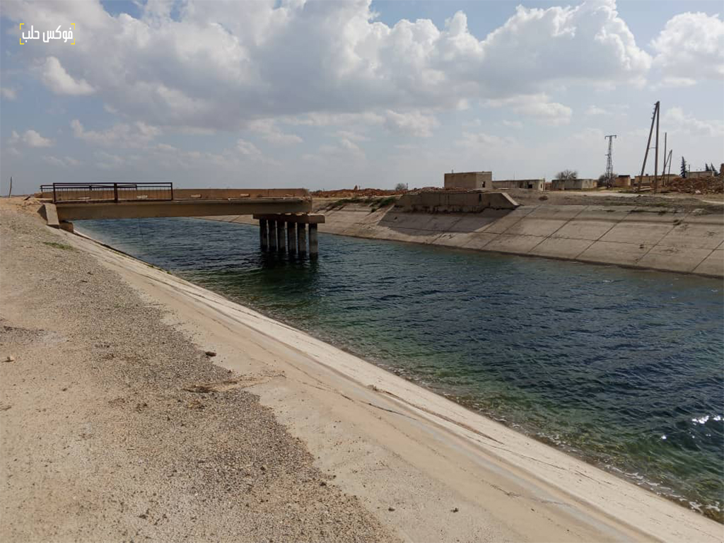 جسر قرية أم تينة في ريف حلب الشرقي