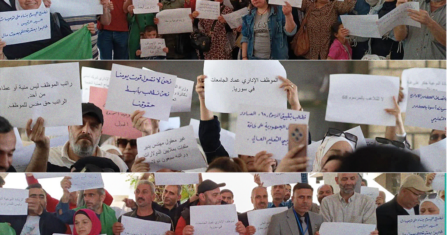 الاحتجاجات تتجدد في جامعة حلب للمطالبة بشمول جميع العاملين بالزيادة النوعية