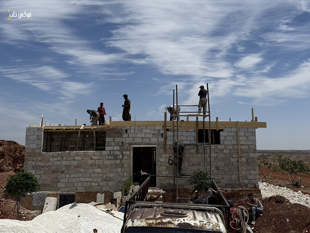 الصورة من رتيان في ريف حلب الشمالي