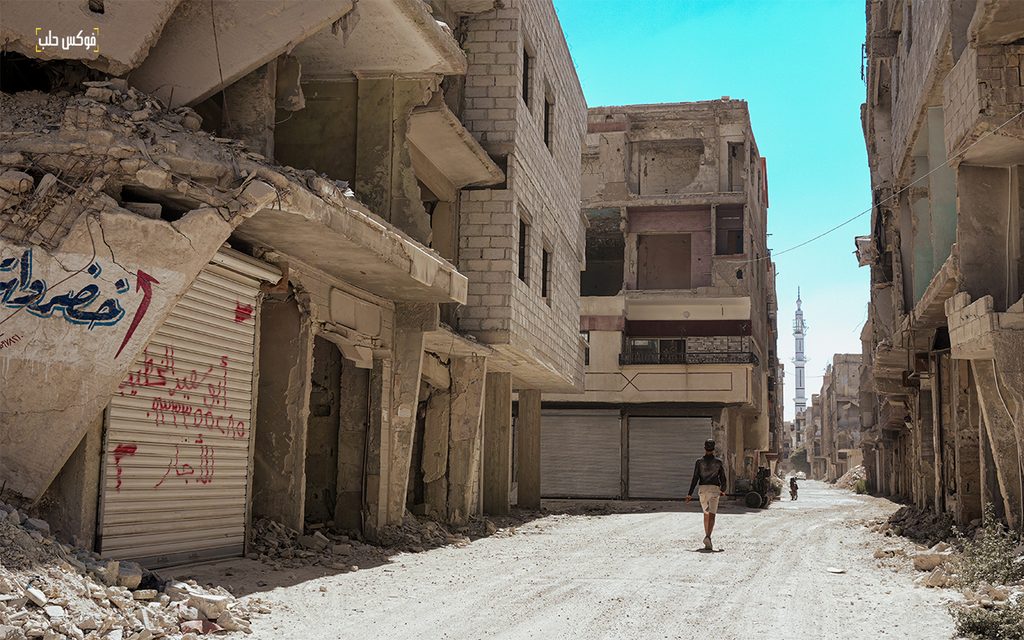 شارع فرن حمدان في مخيم اليرموك بدمشق، تموز 2026.
